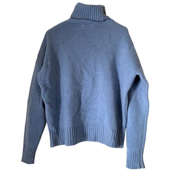 SPORTY & RICH SRC 100% Wool Turtleneck Sweater in Light Blue Size S - Picture 5 of 14